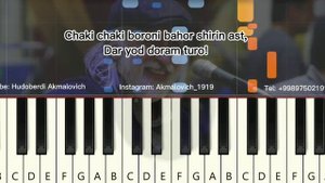 Daler Nazarov Chaki Chaki, Karaoke 🎤 Piano version. Chok Chok Boroni bahor. #karaoke #chakichaki