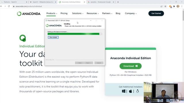 Installasi Anaconda dan OpenCV смотреть онлайн