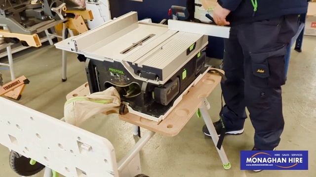Festool Cordless table saw CSC SYS 50 EBI-Set at Monaghan Hire. смотреть онлайн