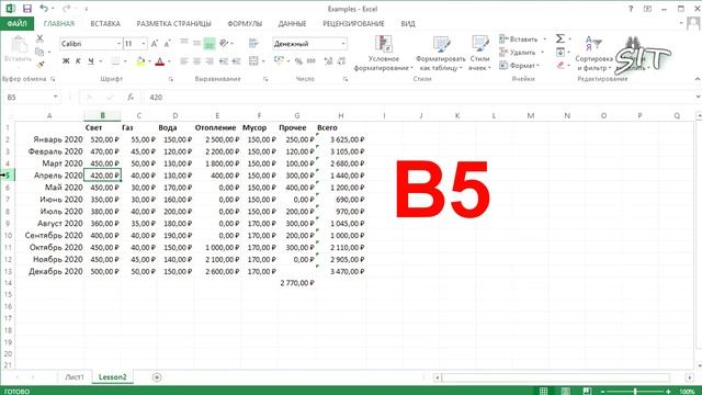 Ячейки и диапазоны Microsoft Excel смотреть онлайн