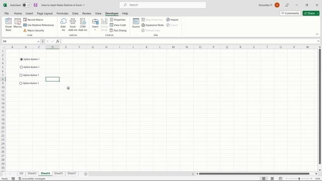 Insert Radio Buttons in Microsoft Excel смотреть онлайн
