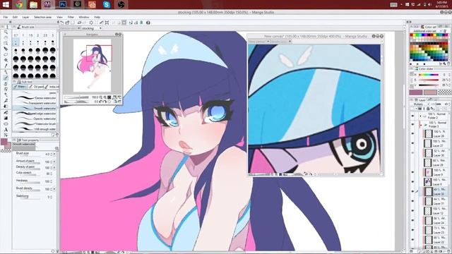 [Manga studio 5] Serve them up  (Panty & Stocking w/ Ganterbelt) смотреть онлайн