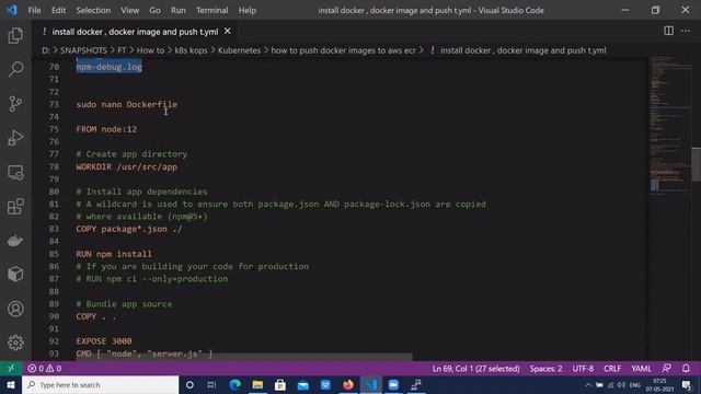 #2: How to Create Docker Image for Node JS | Build Node.js Application with Docker | Node.js Docker