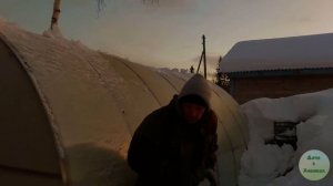 На даче зимой. Ночевка.