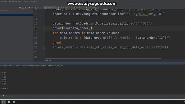 BASIC API MT5[PYTHON MetaTrader 5] EP3 : คำสั่งปิด Order พร้อมสาธิต смотреть онлайн