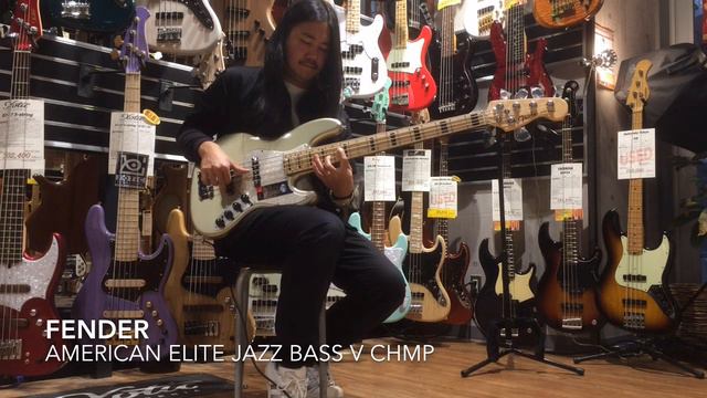 Fender American Elite Jazz Bass V CHMP смотреть онлайн