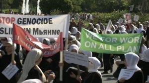 Более миллиона человек собрались в центре Грозного, чтобы поддержать мусульман Мьянмы