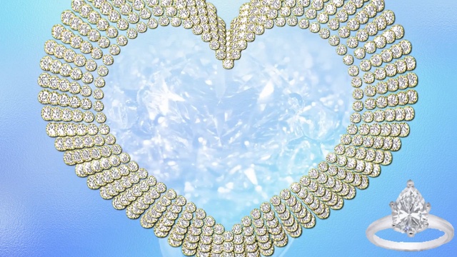 Sparkling Rhinestone Heart Wedding Cake Top Heart wedding cakes, Love cake toppe