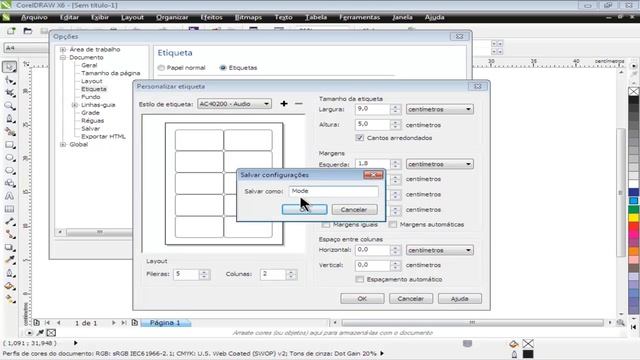 Curso de CorelDraw X6 - Aula 23 - Etiquetas смотреть онлайн