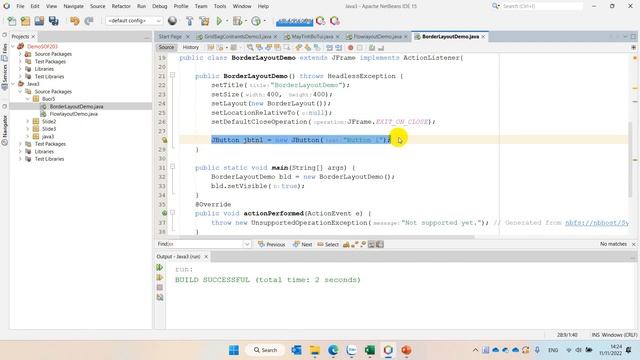 #SOF203 #Java3 Demo Slide 3 BorderLayout смотреть онлайн