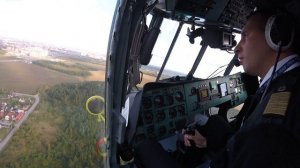 Ми-8 АМТ Глазами пилотов!!! руление, взлет-посадка Тюмень (Плеханово)