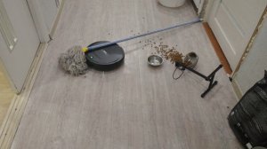 Робот пылесос Tefal Валера всё уронил. (МНОГО МАТА) Robot vacuum cleaner Valera dropped everything.