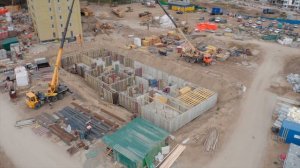 Динамика строительства ЖК Первая линия Пляж. Август 2021 || Застройщик Меридиан Новостройки в Тюмен