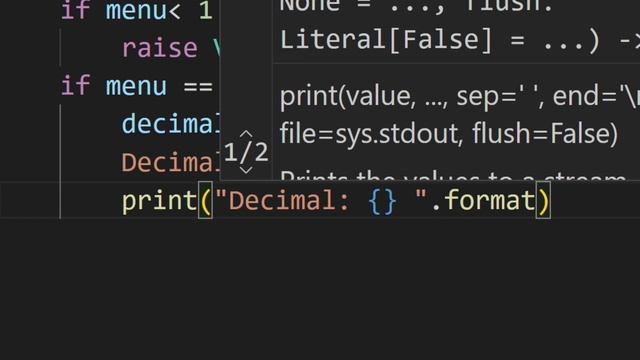 python project 36 decimal to binary and binary to decimal converter