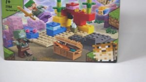 LEGO Minecraft 21164 Коралловый риф из игры. Набор Лего Майнкрафт 2021 и рыба Фугу