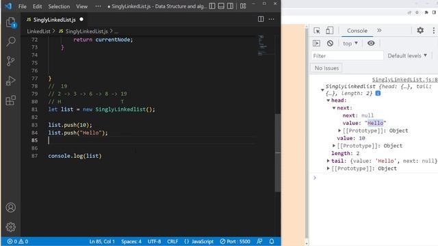Data Structure and Algorithms #46 Singly Linked List in Javascript Bangla Shift Method Implement