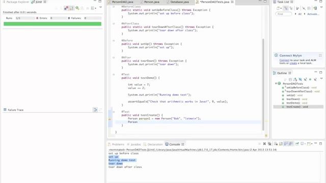 java design patterns tutorial 2016  14 JUnit Basics Testing the DAO