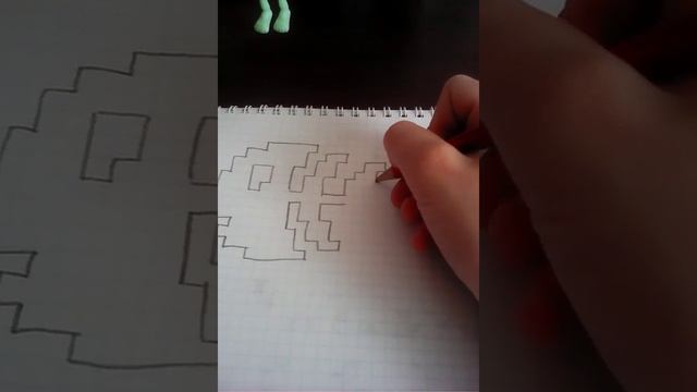 Рисую по клеточкам скелет рыбы смотреть онлайн