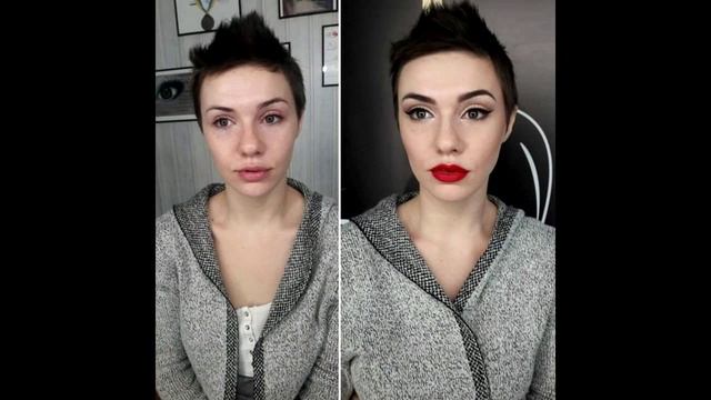 Макияж до и после. Фото до после макияжа.
