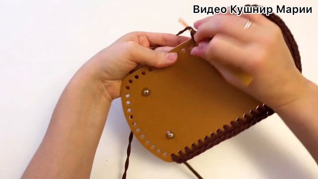 Как обвязать кожаное донышко для рюкзака (обвязка рюкзачного донышка) смотреть онлайн