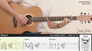 Beggin' - Måneskin | Fingerstyle Guitar | TAB + Chords + Lyrics
