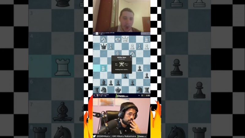 ОДОБРЯЮ И НЕ ОСУЖДАЮ! // GM КЛЕМЕНТИЙ СЫЧЕВ vs GM ХИКАРУ НАКАМУРА  #chess  #шахматы #shorts