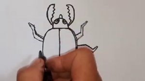 Как нарисовать жука для детей/How to draw a beetle for kids