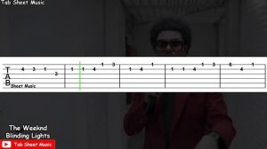 The Weeknd - Blinding Lights (Табулатура) Guitar Tutorial