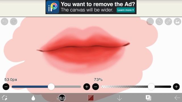 ibisPaintTutorial draw lips in ibispaint