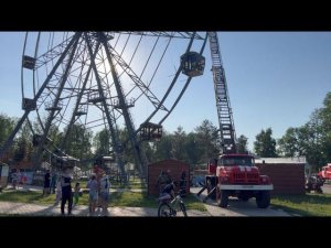 Город обесточен. Колесо обозрения в г.Нефтекамск встало.