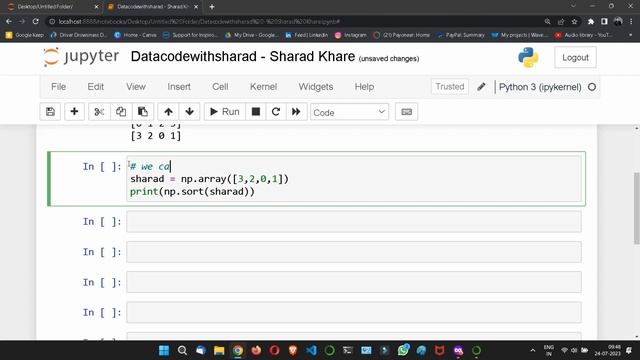 NumPy Sorting Array || Sort() 1D, 2D, 3D Array || Complete Python Numpy Tutorial