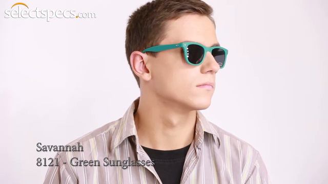 Wayfarer Style Sunglasses for Men - Savannah 8121 (Green) смотреть онлайн