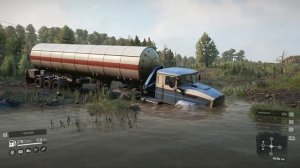 Spintires SnowRunner - Tayga 6436 Heavy Trailer Fuel Tanker - Test Drive Offroad