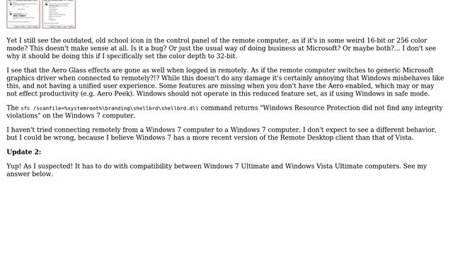 Why is Windows 7 displaying a Windows XP style monitor icon and not using Aero theme when using... смотреть онлайн