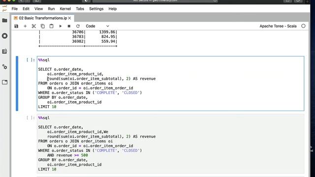 Data Engineering using Spark SQL - Basic Transformations - Aggregating Data
