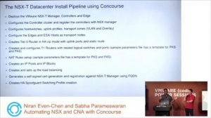 Niran Even Chen and Sabha Parameswaran - Automating NSX and CNA with Concourse