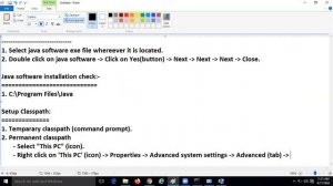 Step by Step Process to install JAVA Software | Setup ClassPath