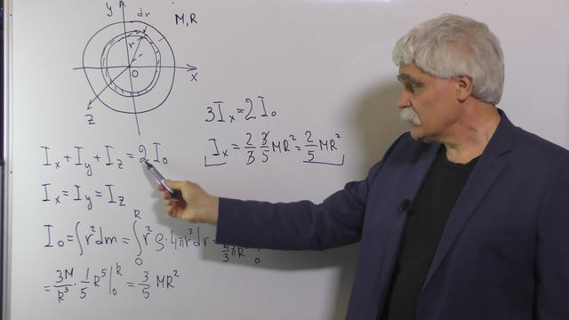 Механика Лекция 11 часть 3 Примеры вычисления момента инерции Шар Метод пропорциональности смотреть онлайн