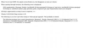Ubuntu: GIMP fails to load