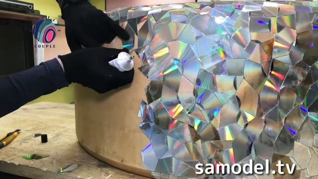 Столик с дисков, самоделка за минуту, с эпоксидной смолы ? смотреть онлайн