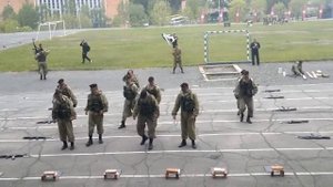 Показательные выступления морпехов на Юнармейском Слете 2018