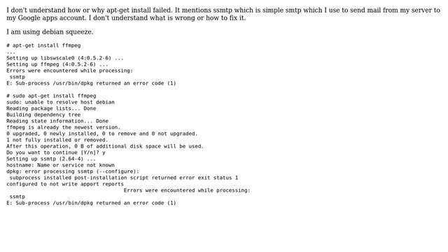 Unix & Linux: Why did 'apt-get install ffmpeg' fail? (2 Solutions!!) смотреть онлайн