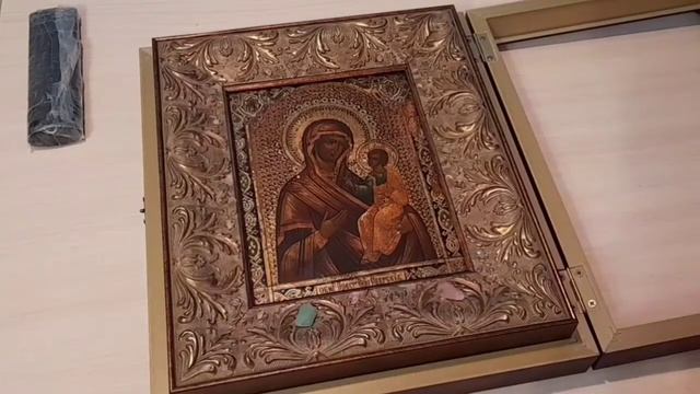 Украшение иконы натуральными камнями?? #37?