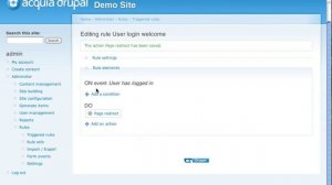 Drupal 6 - Redirect user on first login using Rules