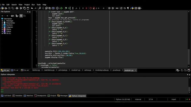 Escribir y borrar en Pygame - Python смотреть онлайн