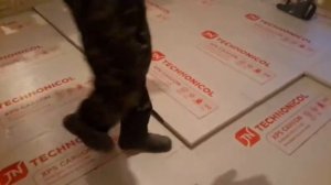Укладка пенопласта под тёплый пол!