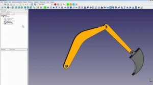 FreeCad АНИМАЦИЯ часть 4 экскаватор
