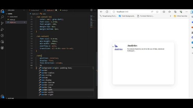 Vertical Tabs Video With HTML, CSS, JS || Complete Code