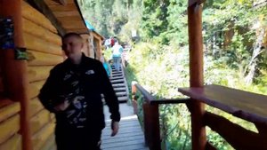 экскурсия по Телецкому озеру на теплоходе " Пионер Алтая" . Конец августа.