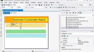 SSRS - How to Add Bookmarks Actions to a Report